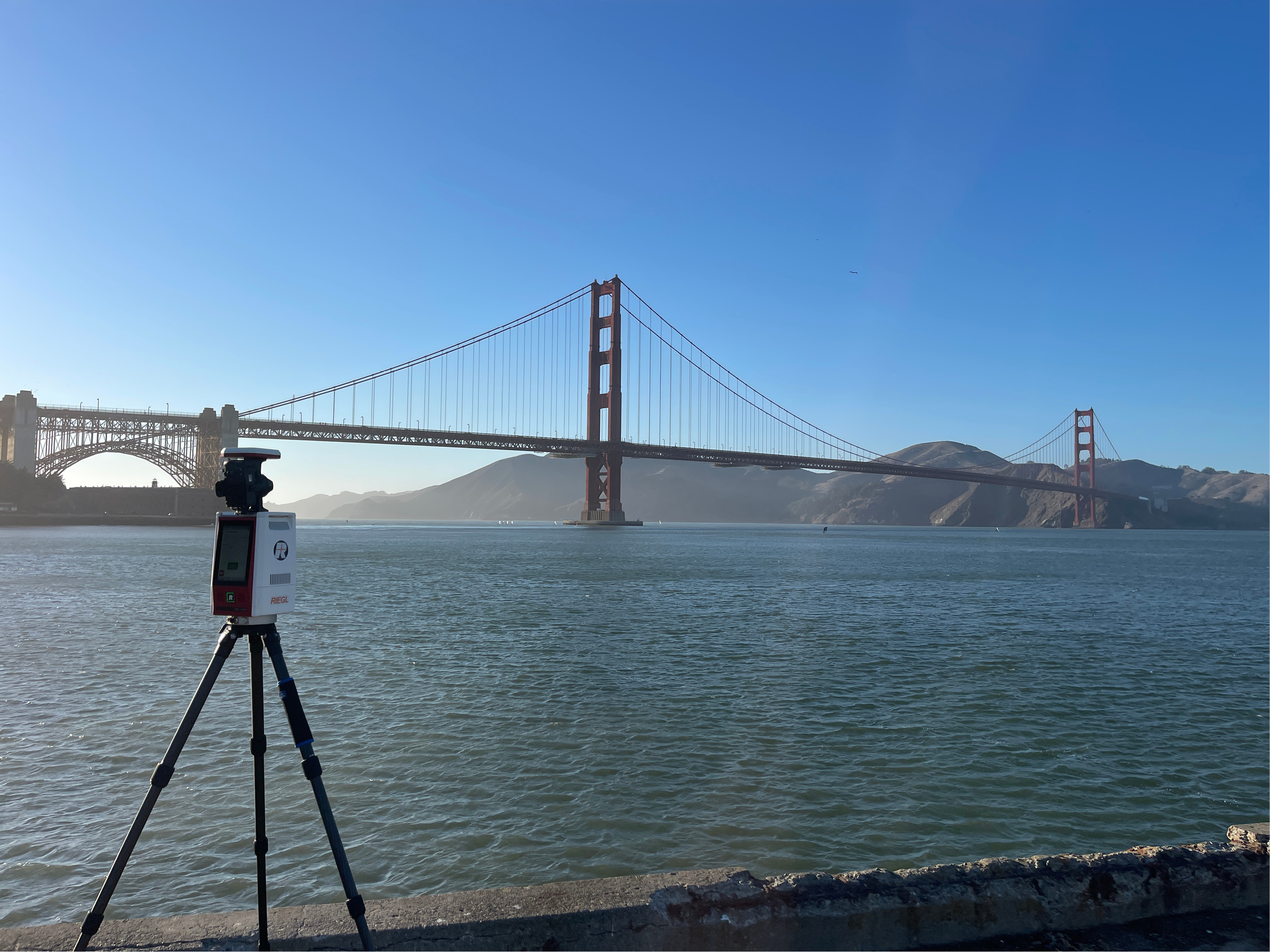 RIEGL VZ-600i scanning the iconic Golden Gate Bride in San Francisco. (Images Provided by VectorNet3D)